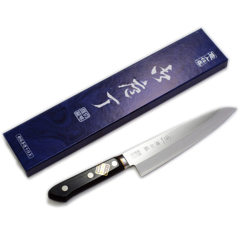 堺石藤 桜ゴールド 割込 牛刀 180mm 口金付き 包丁